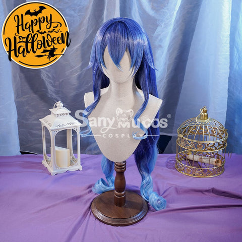 【In Stock】Game Genshin Impact Layla Blue Gradient Long Cosplay Wig Wigs