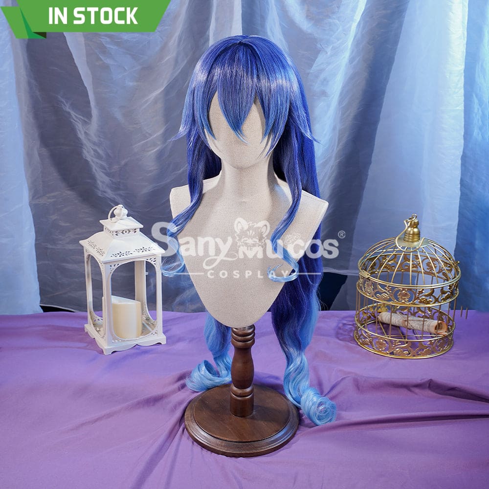 【In Stock】Game Genshin Impact Layla Blue Gradient Long Cosplay Wig Wigs