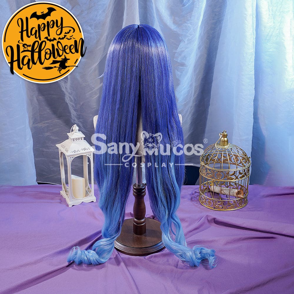 【In Stock】Game Genshin Impact Layla Blue Gradient Long Cosplay Wig Wigs