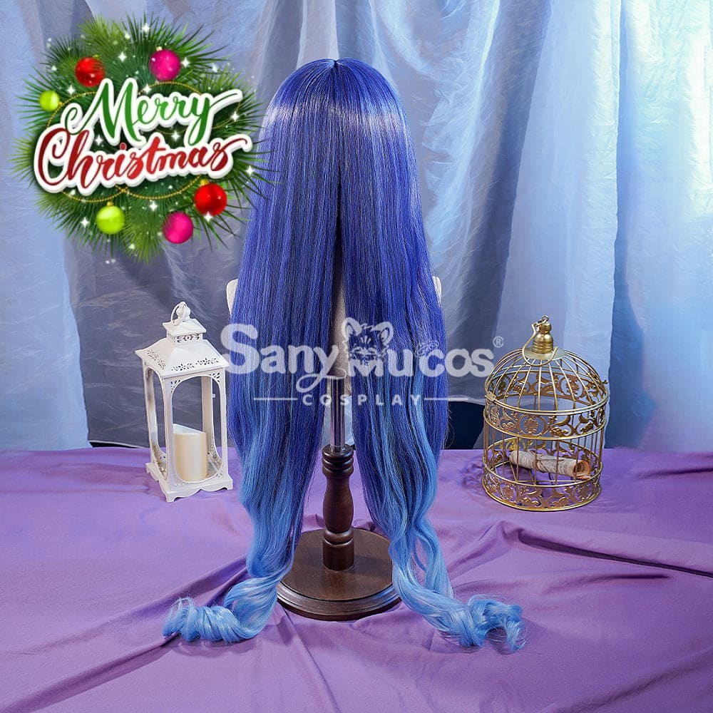 【In Stock】Game Genshin Impact Layla Blue Gradient Long Cosplay Wig Wigs