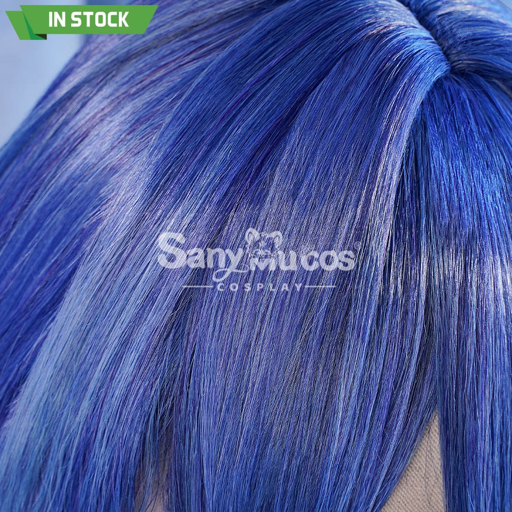 【In Stock】Game Genshin Impact Layla Blue Gradient Long Cosplay Wig Wigs