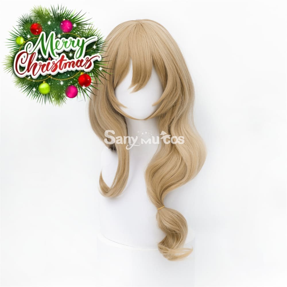 Game Genshin Impact Lisa Minci Brown Long Cosplay Wig