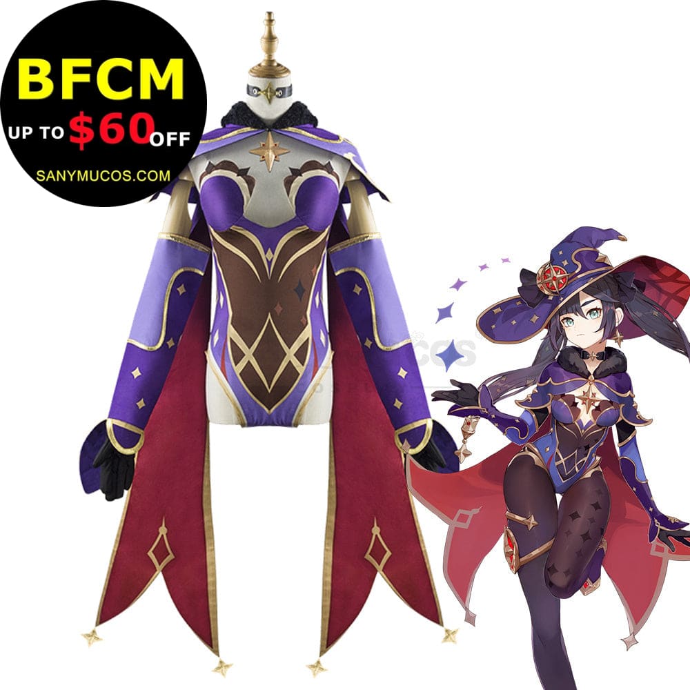 【In Stock】Game Genshin Impact Mona Megistus Astral Cute Sexy Enigmatic Astrologer Witch