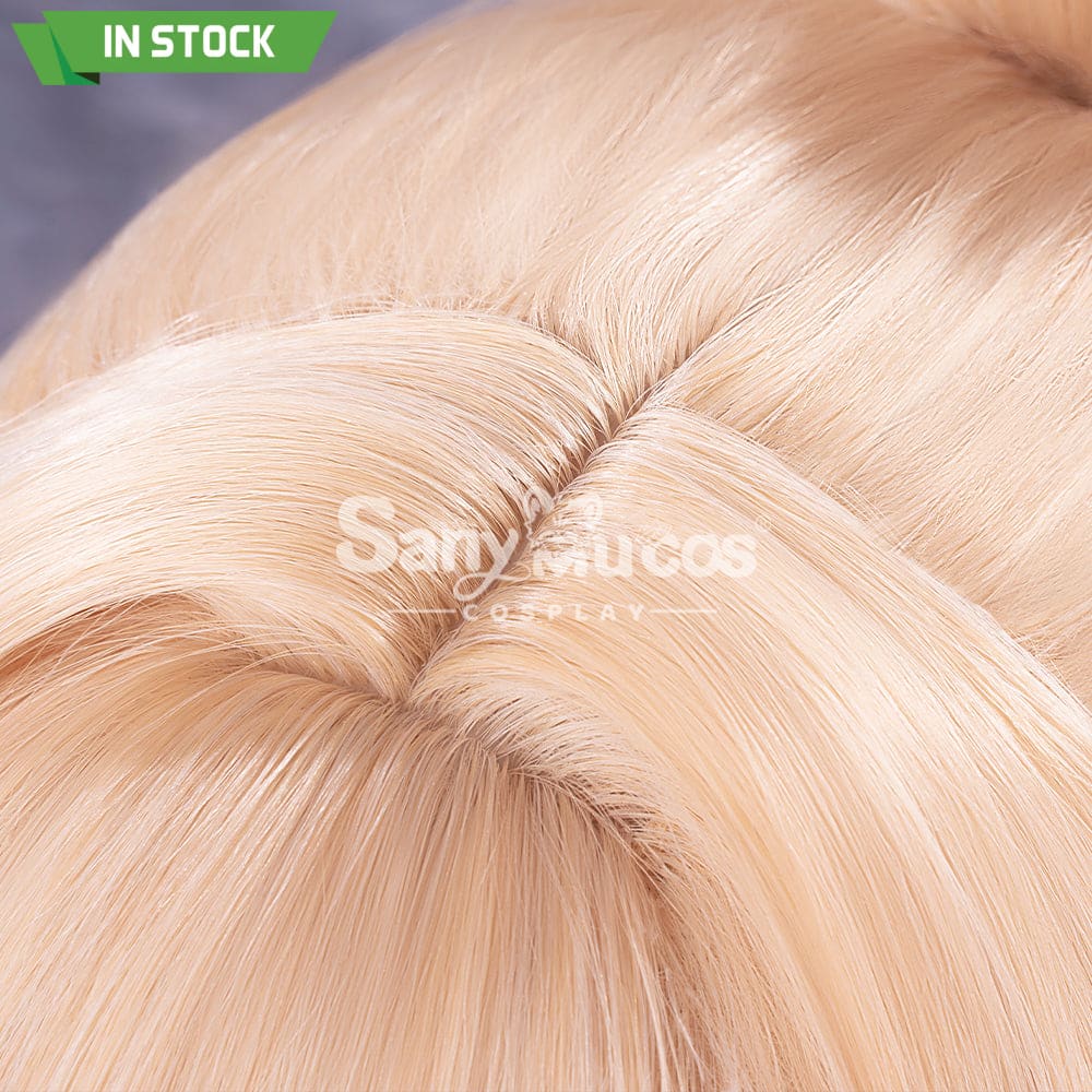 【In Stock】Game Genshin Impact Naganohara Yoimiya Blond And Golden Ponytail Medium Cosplay Wig Wigs