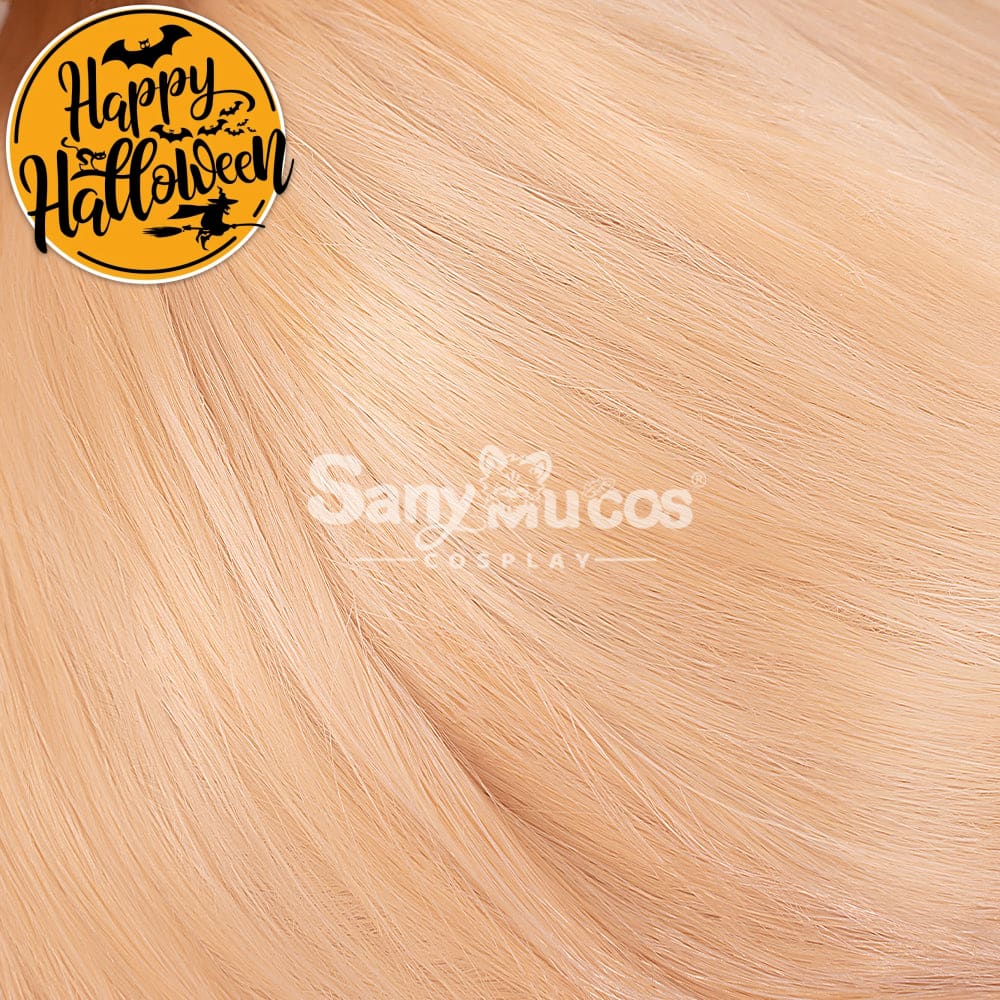 【In Stock】Game Genshin Impact Naganohara Yoimiya Blond And Golden Ponytail Medium Cosplay Wig Wigs