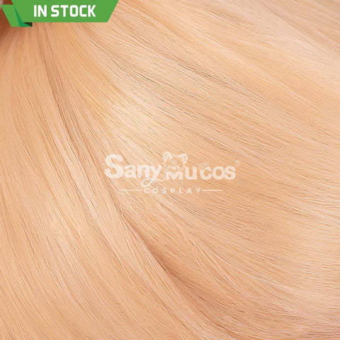 【In Stock】Game Genshin Impact Naganohara Yoimiya Blond And Golden Ponytail Medium Cosplay Wig Wigs