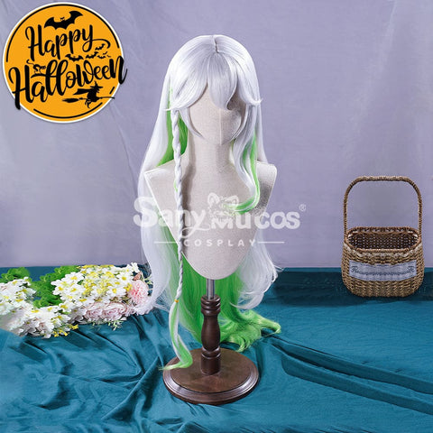 【In Stock】Game Genshin Impact Nahida Kusanali Lesser Lord White And Green Weave Long Cosplay