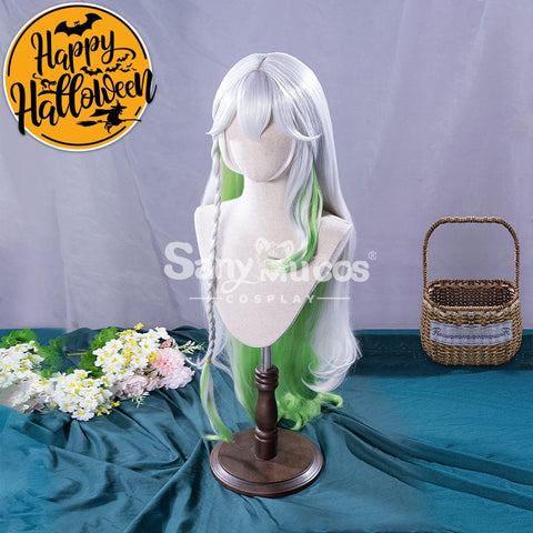 【In Stock】Game Genshin Impact Nahida Kusanali Lesser Lord White And Green Weave Long Cosplay