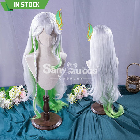 【In Stock】Game Genshin Impact Nahida Kusanali Lesser Lord White And Green Weave Long Cosplay