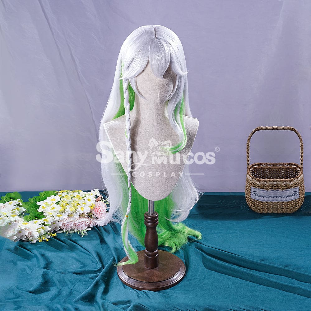 【In Stock】Game Genshin Impact Nahida Kusanali Lesser Lord White And Green Weave Long Cosplay