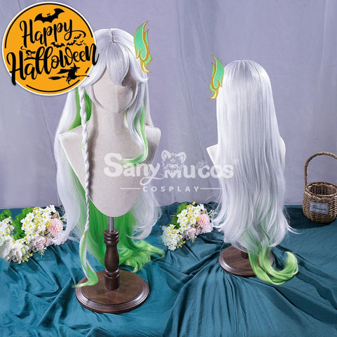 【In Stock】Game Genshin Impact Nahida Kusanali Lesser Lord White And Green Weave Long Cosplay