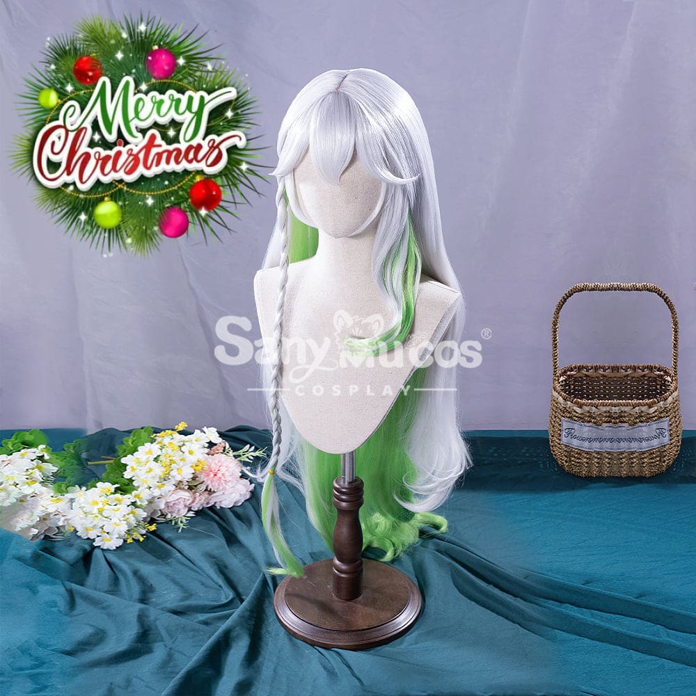 【In Stock】Game Genshin Impact Nahida Kusanali Lesser Lord White And Green Weave Long Cosplay