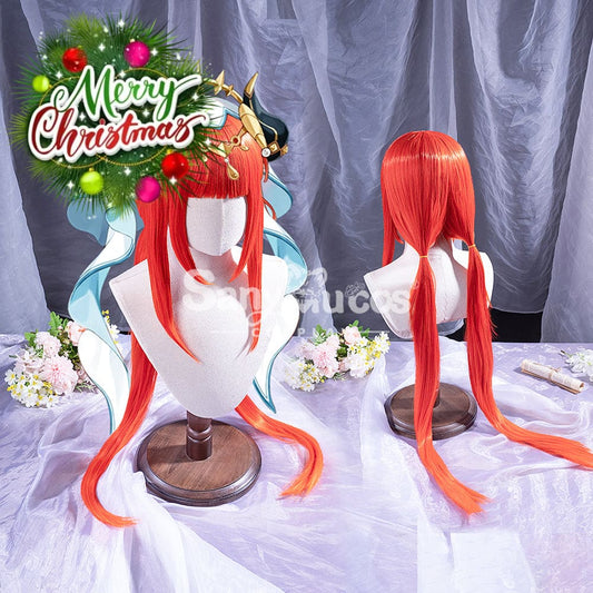 【In Stock】Game Genshin Impact Nilou Sumeru Hydro Red Long Cosplay Wig Wigs 1000