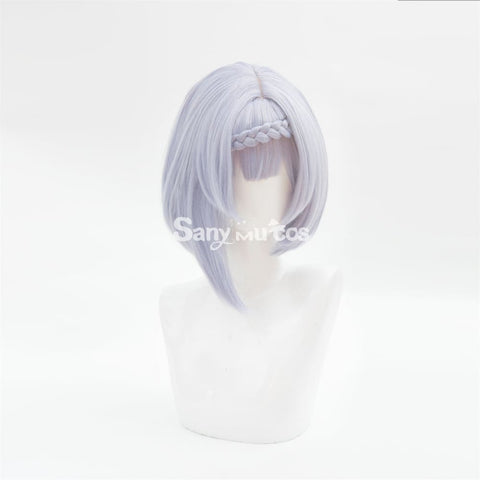 Game Genshin Impact Noelle Chivalric Blossom Cosplay Wig Purple Short Wig