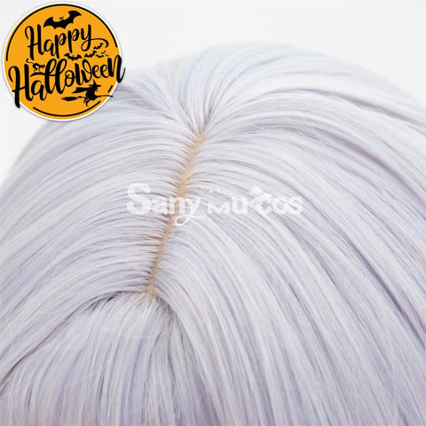 Game Genshin Impact Noelle Chivalric Blossom Cosplay Wig Purple Short Wig