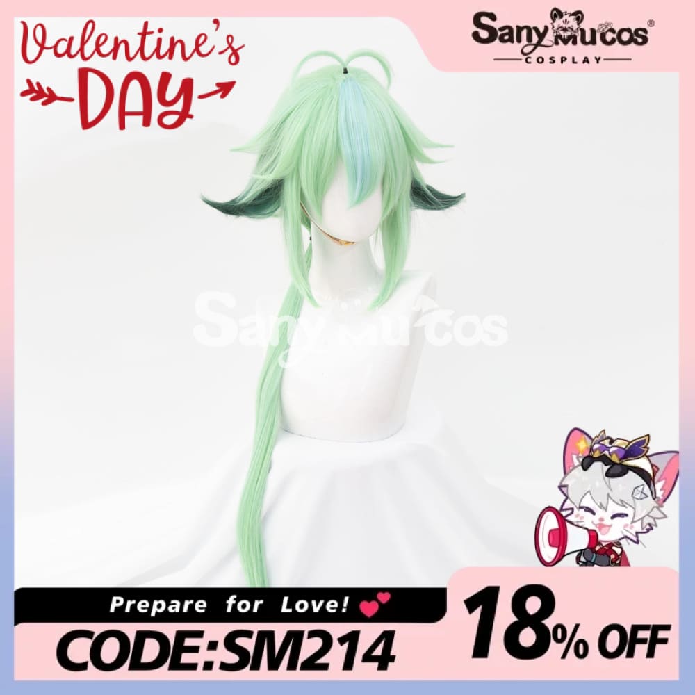 Game Genshin Impact Sucrose Wigs Light Green Fluffy Cosplay Wigs