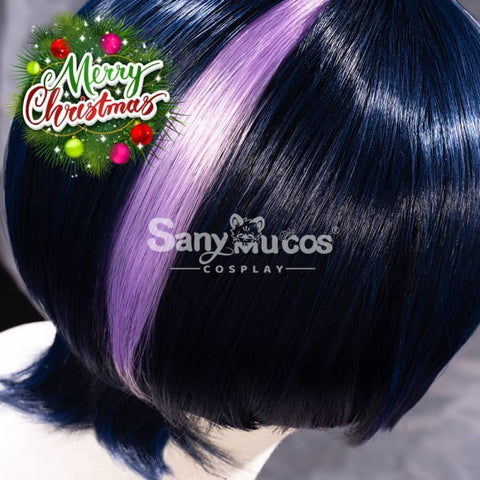 【In Stock】Game Genshin Impact The Wanderer Scaramouche Kunikuzushi Purple Short Cosplay Wig Wigs