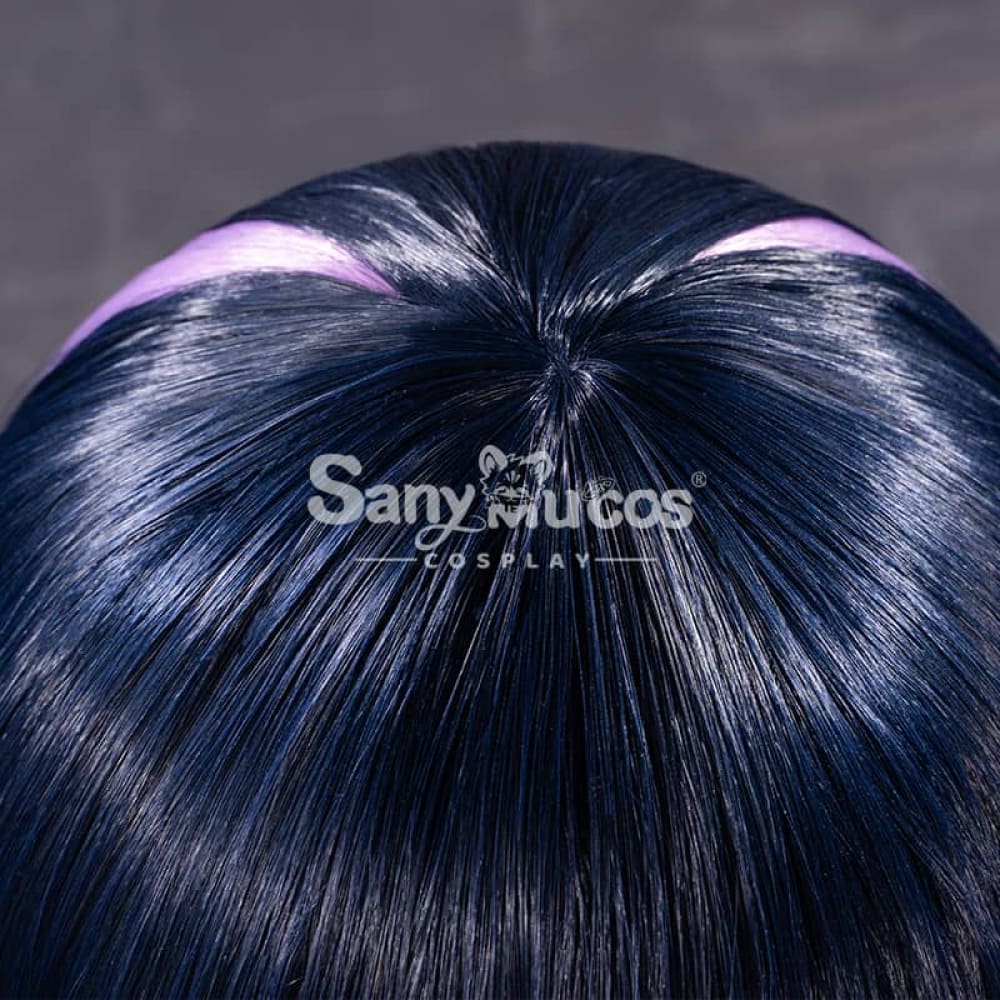 【In Stock】Game Genshin Impact The Wanderer Scaramouche Kunikuzushi Purple Short Cosplay Wig Wigs