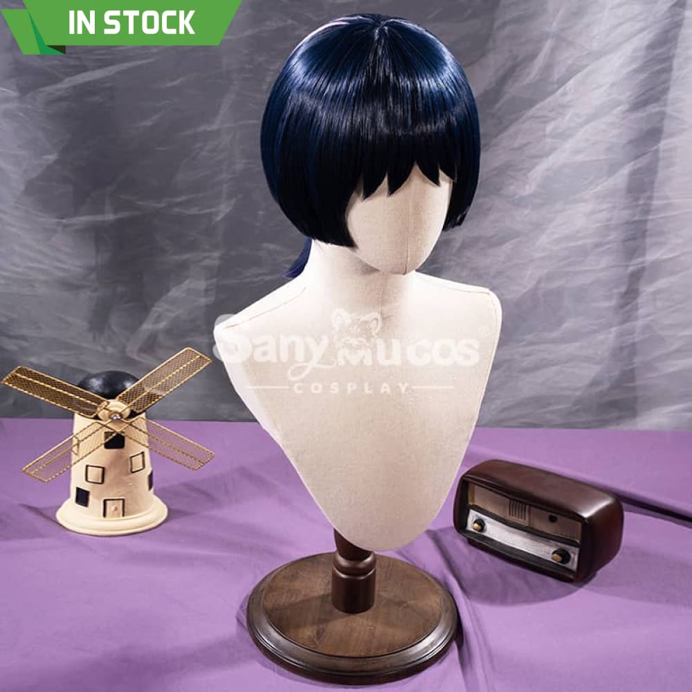 【In Stock】Game Genshin Impact The Wanderer Scaramouche Kunikuzushi Purple Short Cosplay Wig Wigs