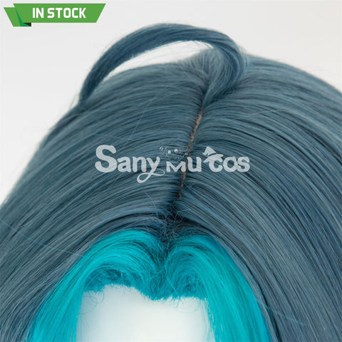 Game Genshin Impact Xiao Short Dark Green Blue Hair Cosplay Wig