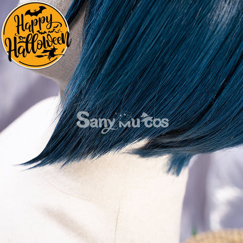 Game Genshin Impact Xingqiu Cosplay Wig Short Blue