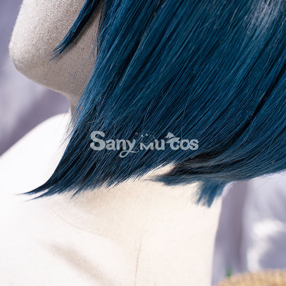 Game Genshin Impact Xingqiu Cosplay Wig Short Blue