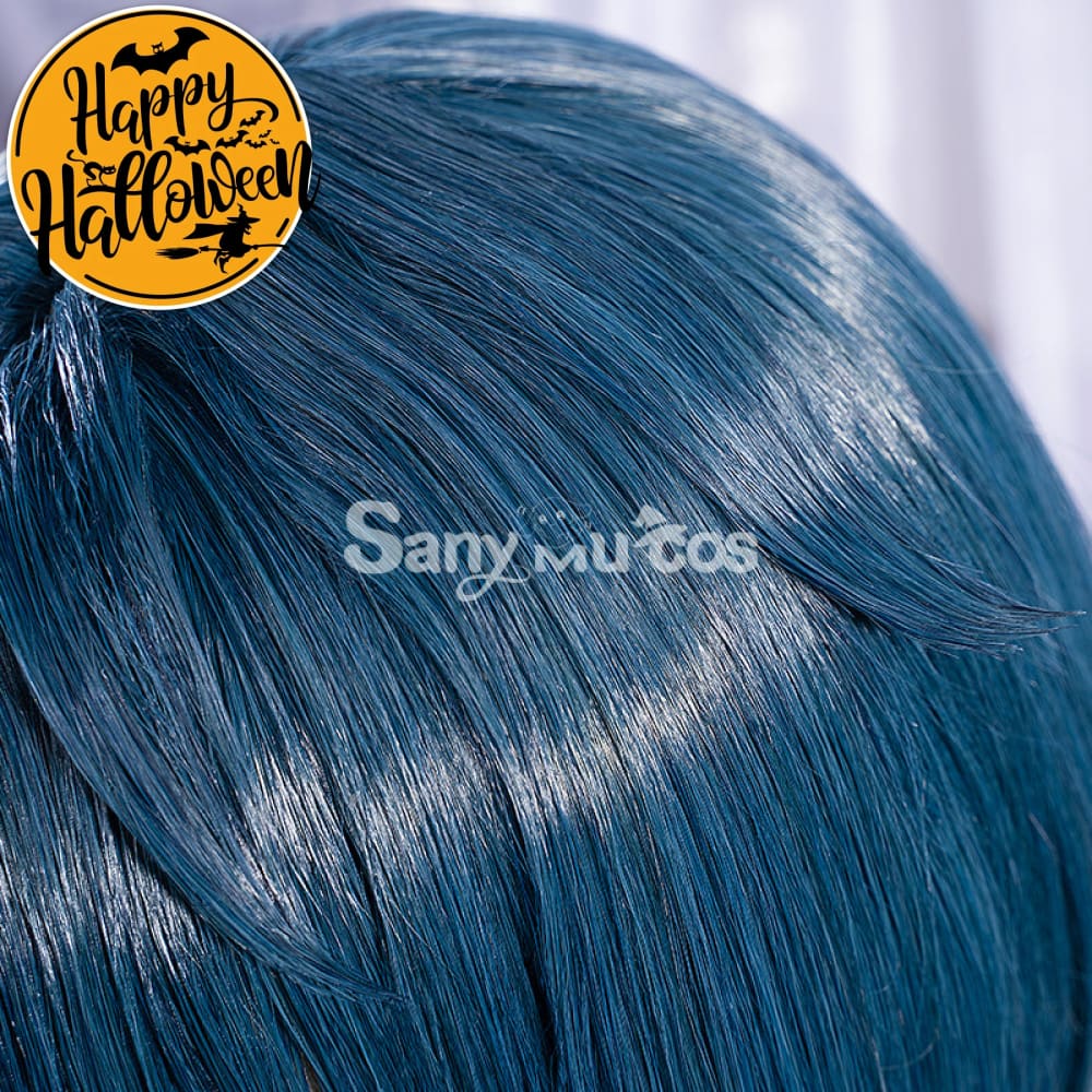 Game Genshin Impact Xingqiu Cosplay Wig Short Blue