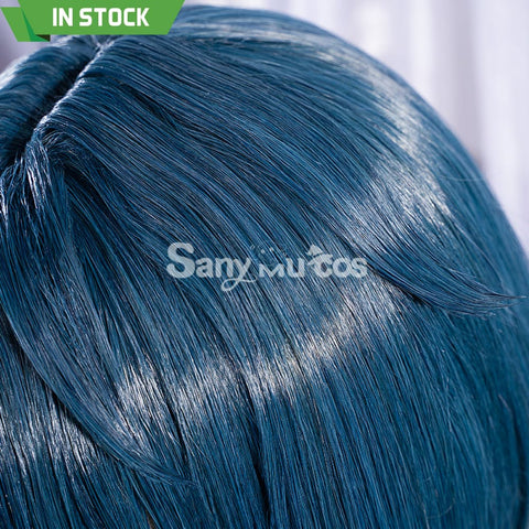 Game Genshin Impact Xingqiu Cosplay Wig Short Blue