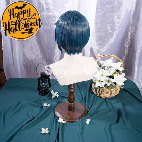 Game Genshin Impact Xingqiu Cosplay Wig Short Blue