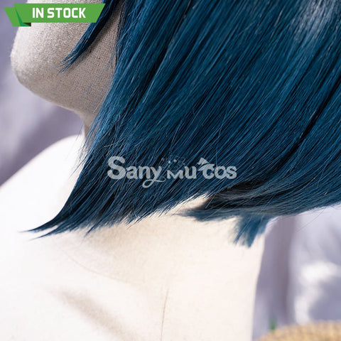 Game Genshin Impact Xingqiu Cosplay Wig Short Blue