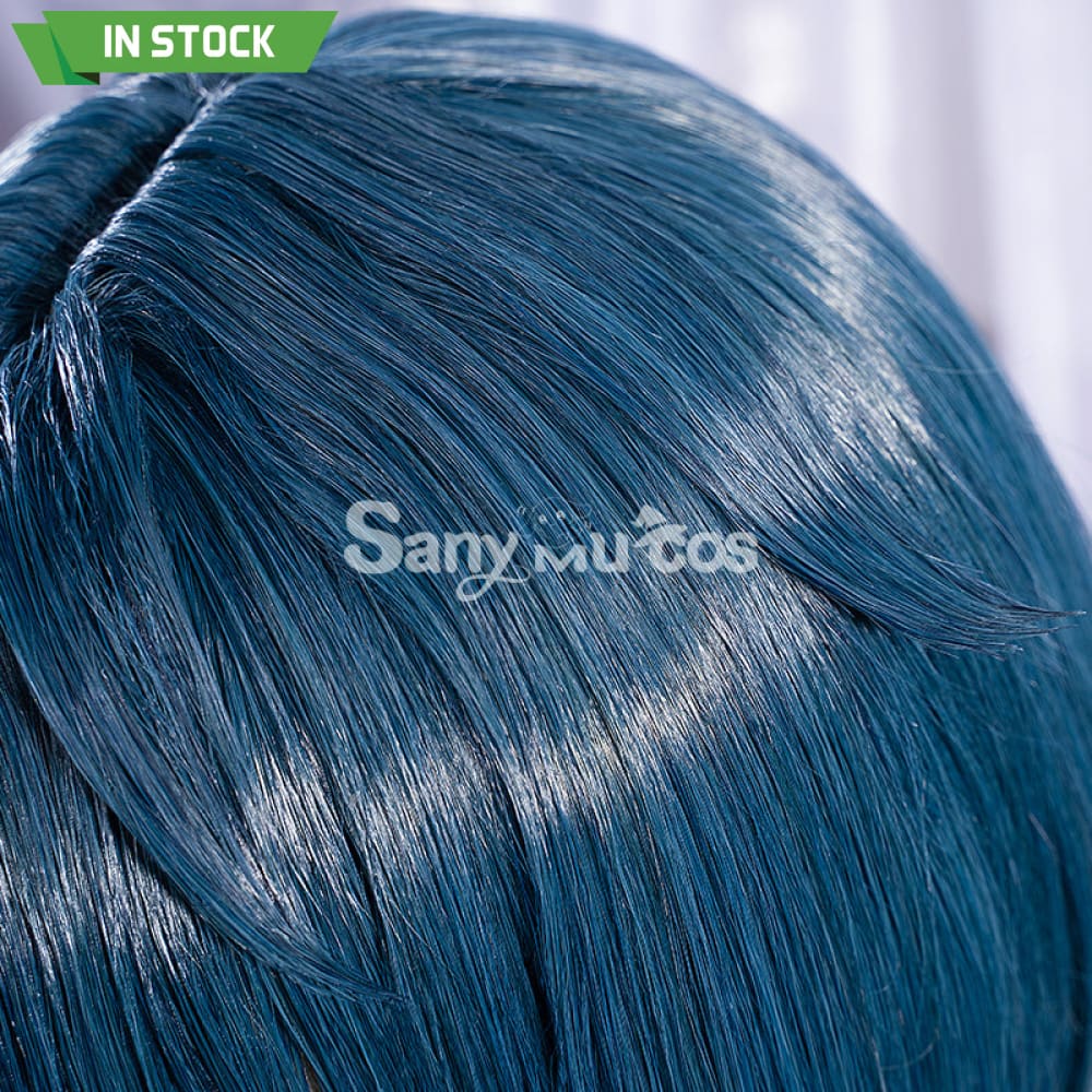 Game Genshin Impact Xingqiu Cosplay Wig Short Blue