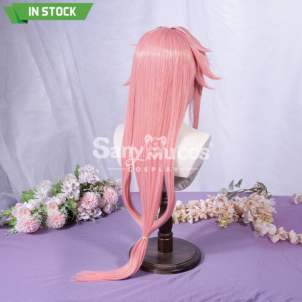 【In Stock】Game Genshin Impact Yae Miko Cosplay Pink Long Wig Wigs