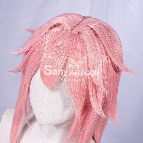 【In Stock】Game Genshin Impact Yae Miko Cosplay Pink Long Wig Wigs