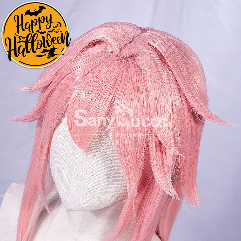 【In Stock】Game Genshin Impact Yae Miko Cosplay Pink Long Wig Wigs