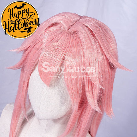 【In Stock】Game Genshin Impact Yae Miko Cosplay Pink Long Wig Wigs