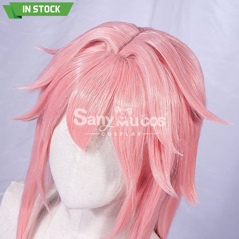 【In Stock】Game Genshin Impact Yae Miko Cosplay Pink Long Wig Wigs