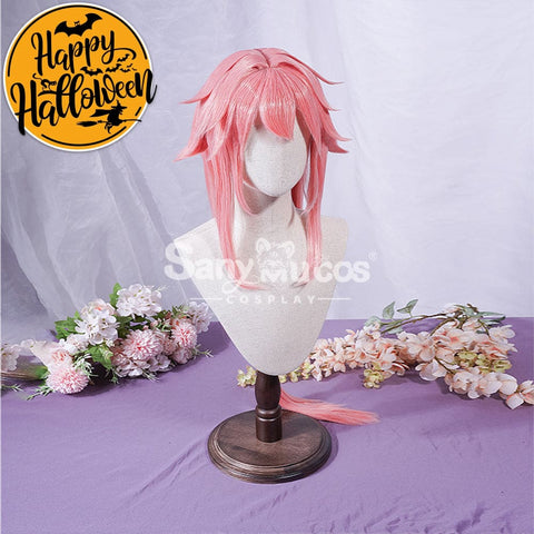 【In Stock】Game Genshin Impact Yae Miko Cosplay Pink Long Wig Wigs