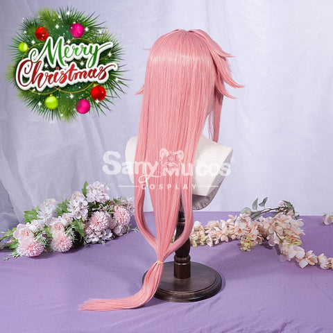 【In Stock】Game Genshin Impact Yae Miko Cosplay Pink Long Wig Wigs