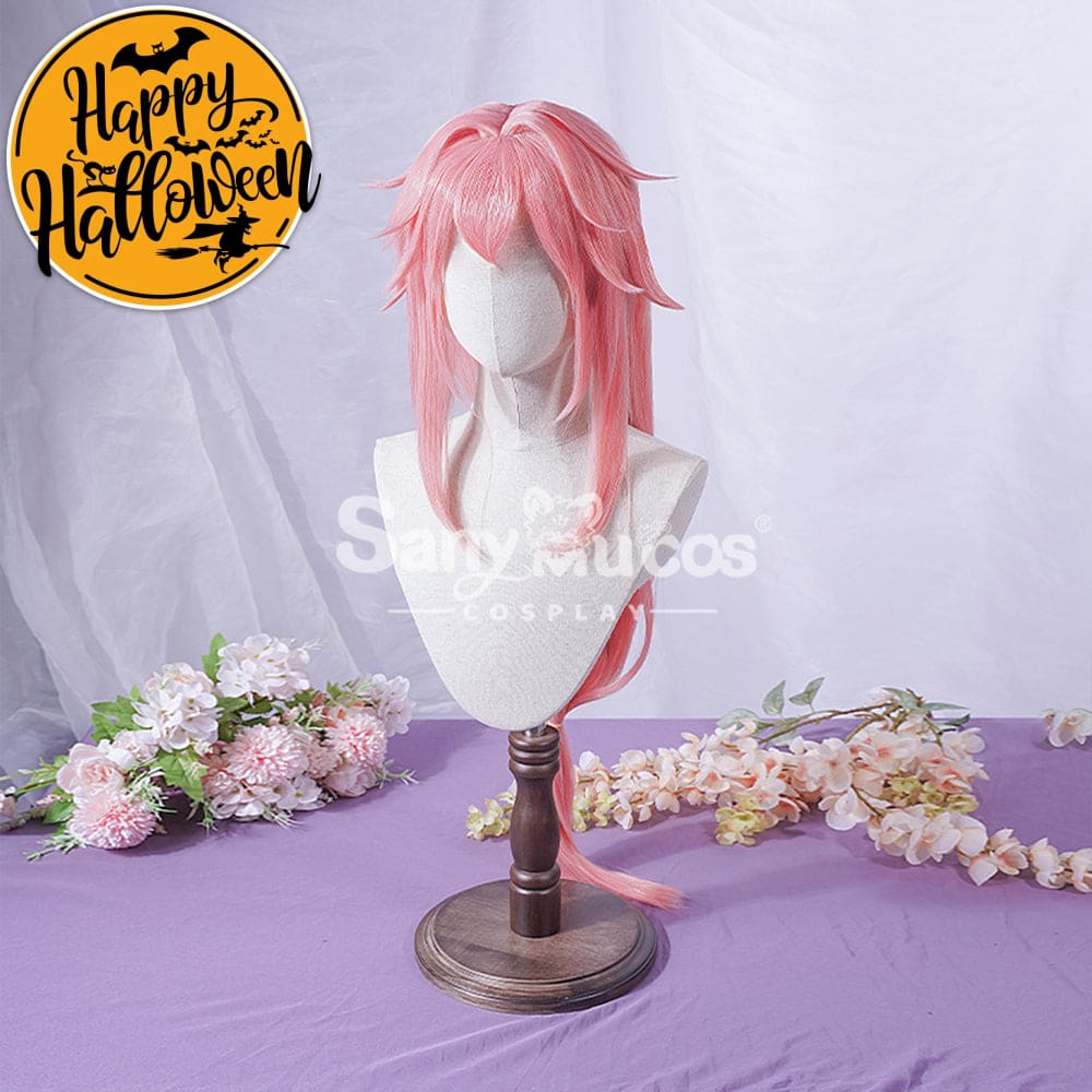 【In Stock】Game Genshin Impact Yae Miko Cosplay Pink Long Wig Wigs