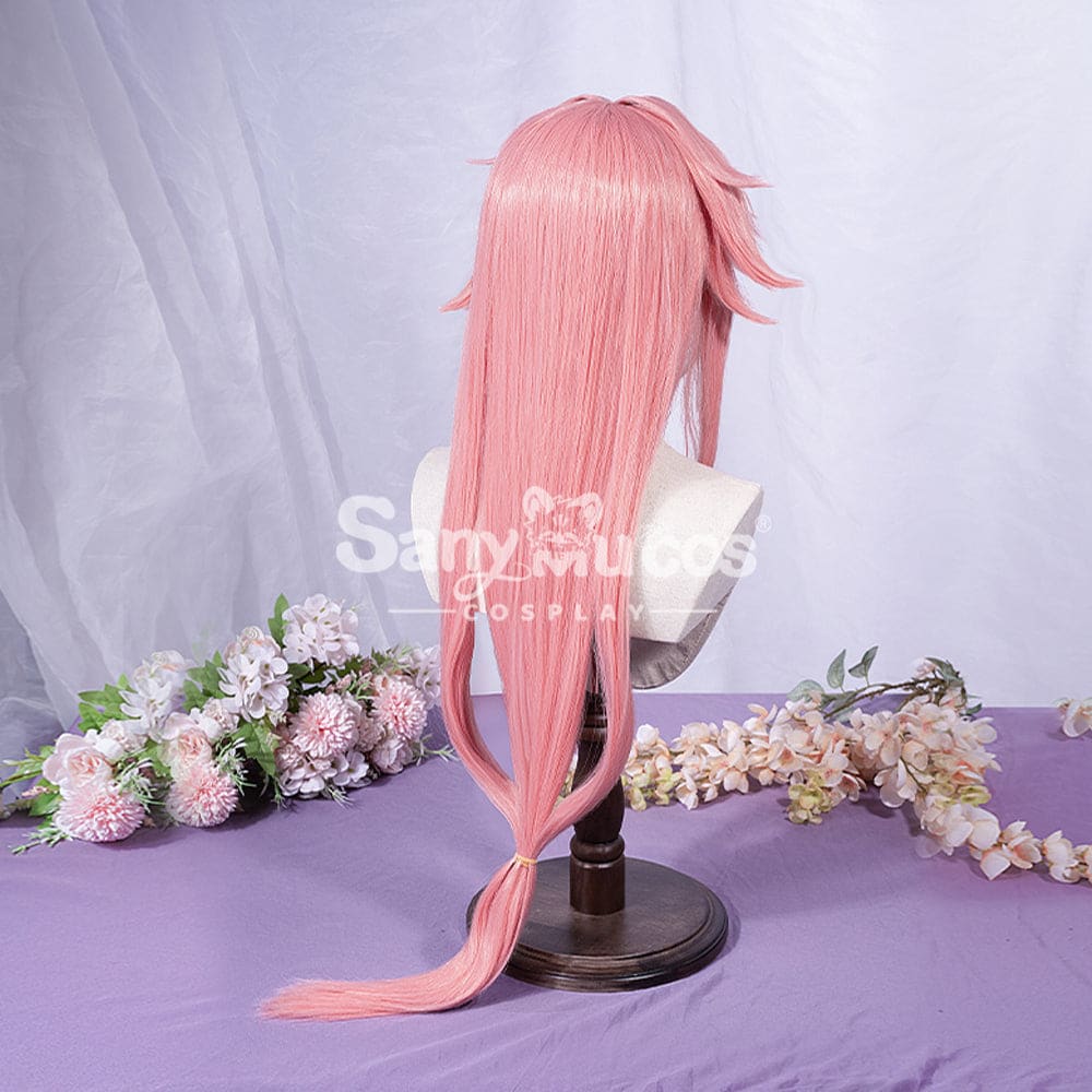 【In Stock】Game Genshin Impact Yae Miko Cosplay Pink Long Wig Wigs