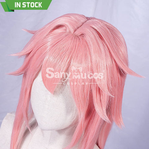 【In Stock】Game Genshin Impact Yae Miko Cosplay Pink Long Wig Wigs