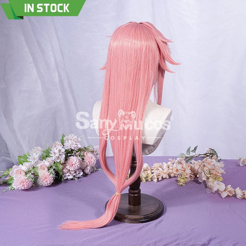 【In Stock】Game Genshin Impact Yae Miko Cosplay Pink Long Wig Wigs