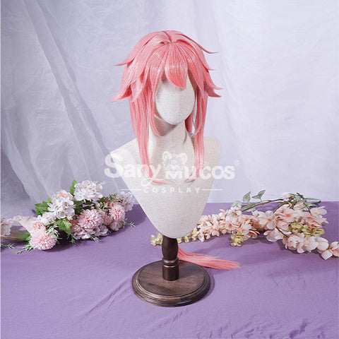 【In Stock】Game Genshin Impact Yae Miko Cosplay Pink Long Wig Wigs