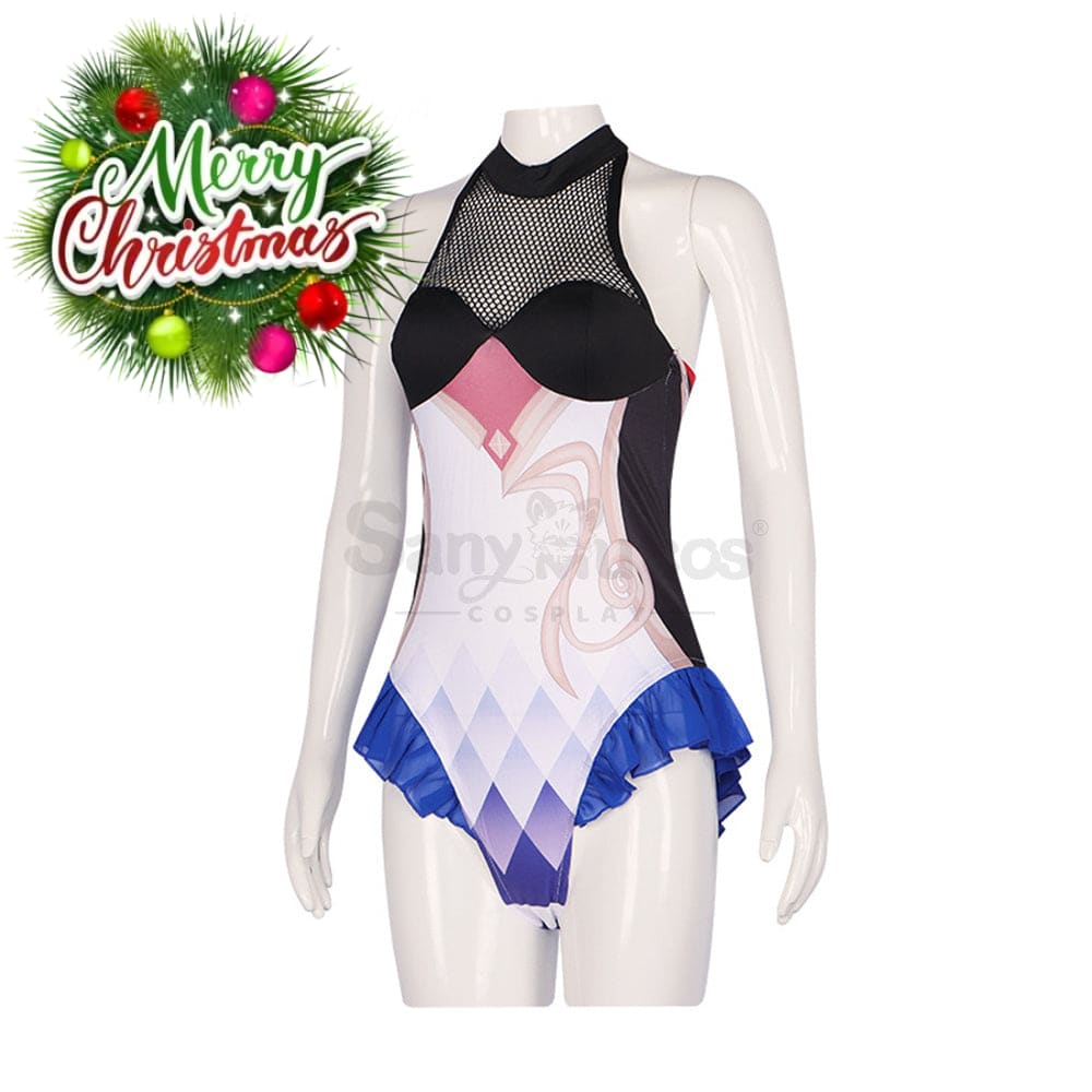 【In Stock】Game Genshin Impact Yae Miko Derivative Swimsuits For Women Swimwear Sexy Bathing