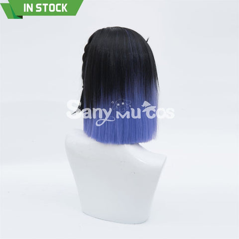 Game Genshin Impact Yelan Cosplay Wig Blue Short Wig