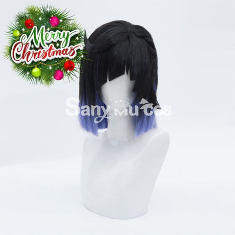 Game Genshin Impact Yelan Cosplay Wig Blue Short Wig