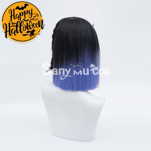 Game Genshin Impact Yelan Cosplay Wig Blue Short Wig