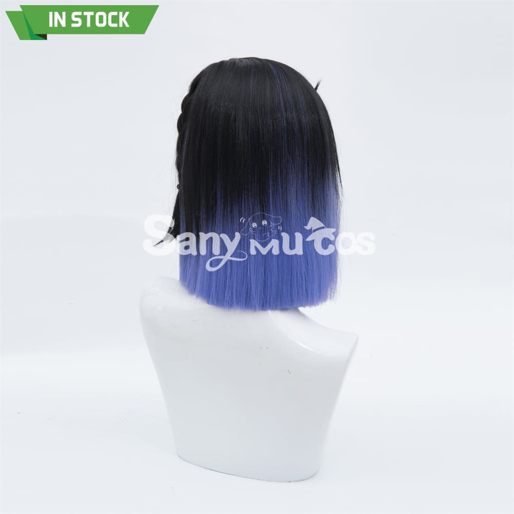 Game Genshin Impact Yelan Cosplay Wig Blue Short Wig