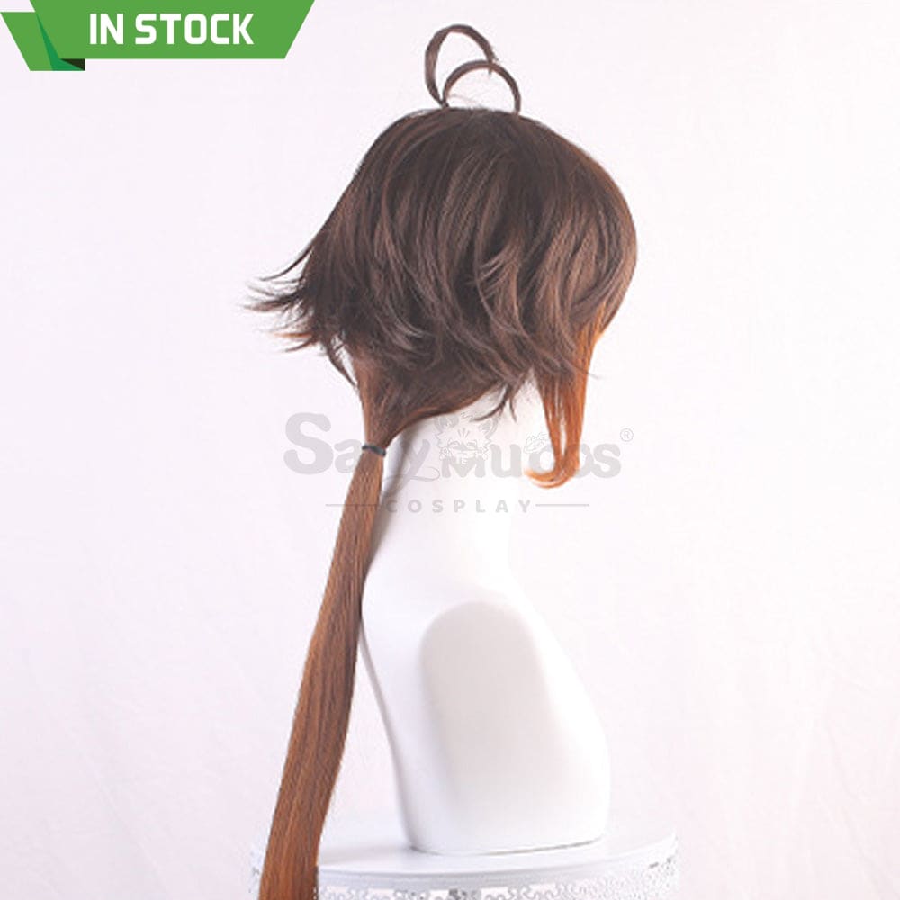 【In Stock】Game Genshin Impact Zhongli Vago Mundo Brown Gradient Long Cosplay Wig Wigs