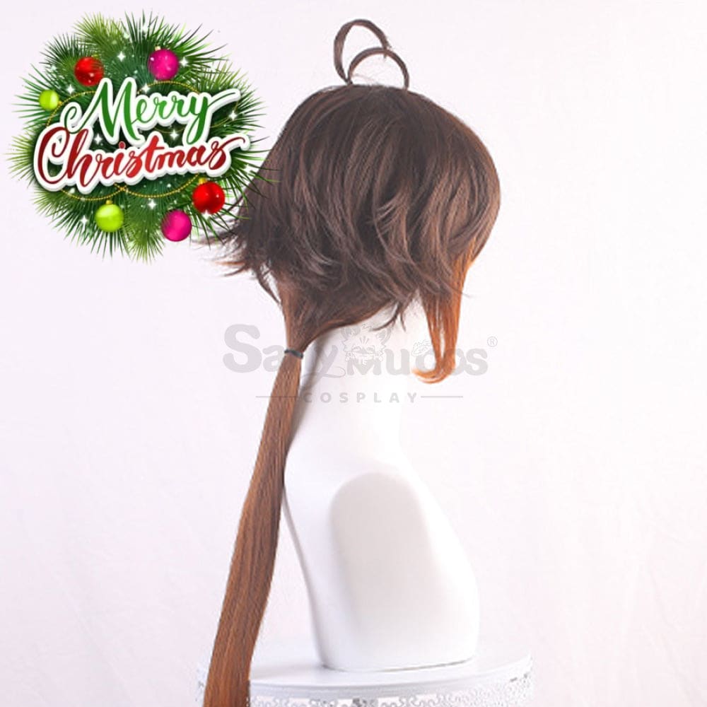 【In Stock】Game Genshin Impact Zhongli Vago Mundo Brown Gradient Long Cosplay Wig Wigs